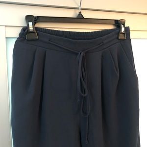 Lush dusty blue drawstring pants XS